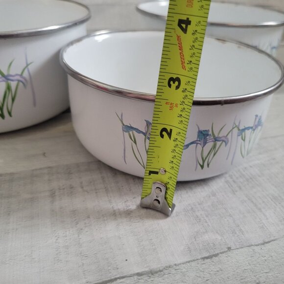 Decorative Corning Coordinates Shadow Iris Enamel Mixing Bowls Set Of 3 By Lingo - Picture 10 of 11